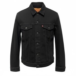 Levis Black Denim Trucker Jacket Size Medium